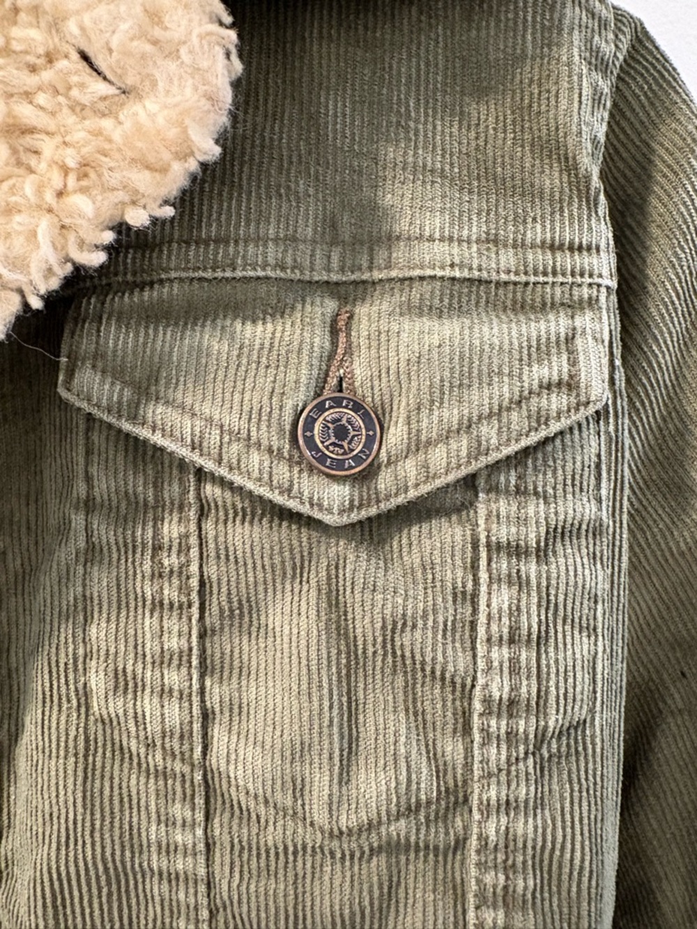 Y2K vintage Earl Jean corduroy Sherpa jacket - Picture 4 of 10